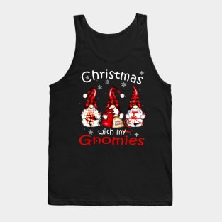 Gnome Family Christmas Buffalo Plaid Christmas With My Gnomies Tank Top